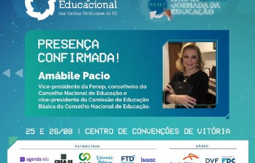 Imagem de Presença Confirmada_Amábile Pacio no 10º Congresso Educacional das Escolas Particulares do ES.
