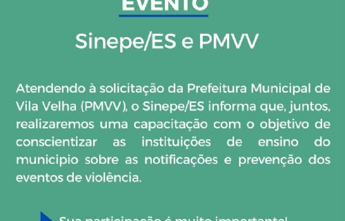 ATENÇÃO: NOVA DATA 18/11_Evento para as instituições de ensino do município de Vila Velha.