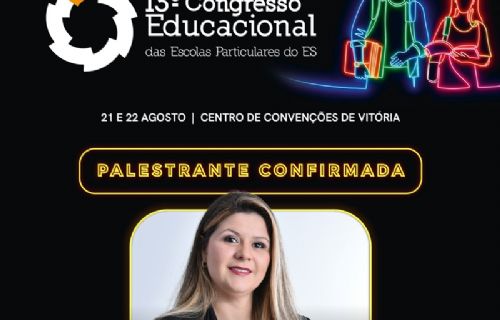 Imagem de Palestrante Confirmada para o 13º Congresso Educacional.