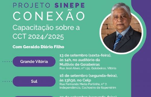 Imagem de Convite Sinepe/ES_Projeto Sinepe Conexão_Capacitação sobre a CCT 2024/2025.